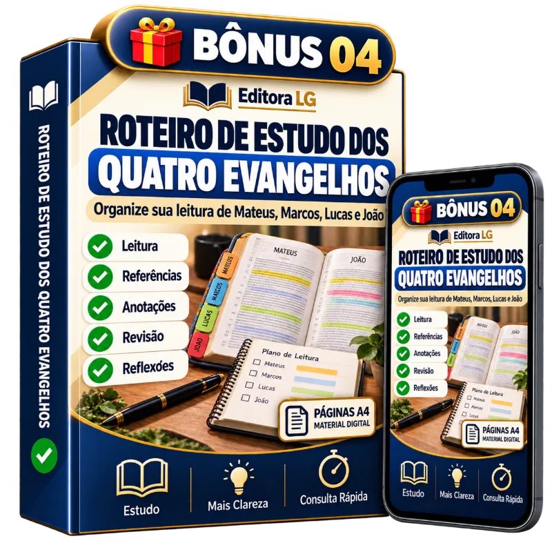 Mockup Bônus 4 — Roteiro de Estudo dos Quatro Evangelhos